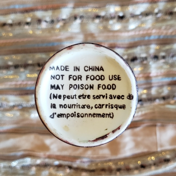 White & Red Ombre Ceramic Drip Crackle Glaze Table Vase MCM Christmas Holiday - Picture 7 of 10